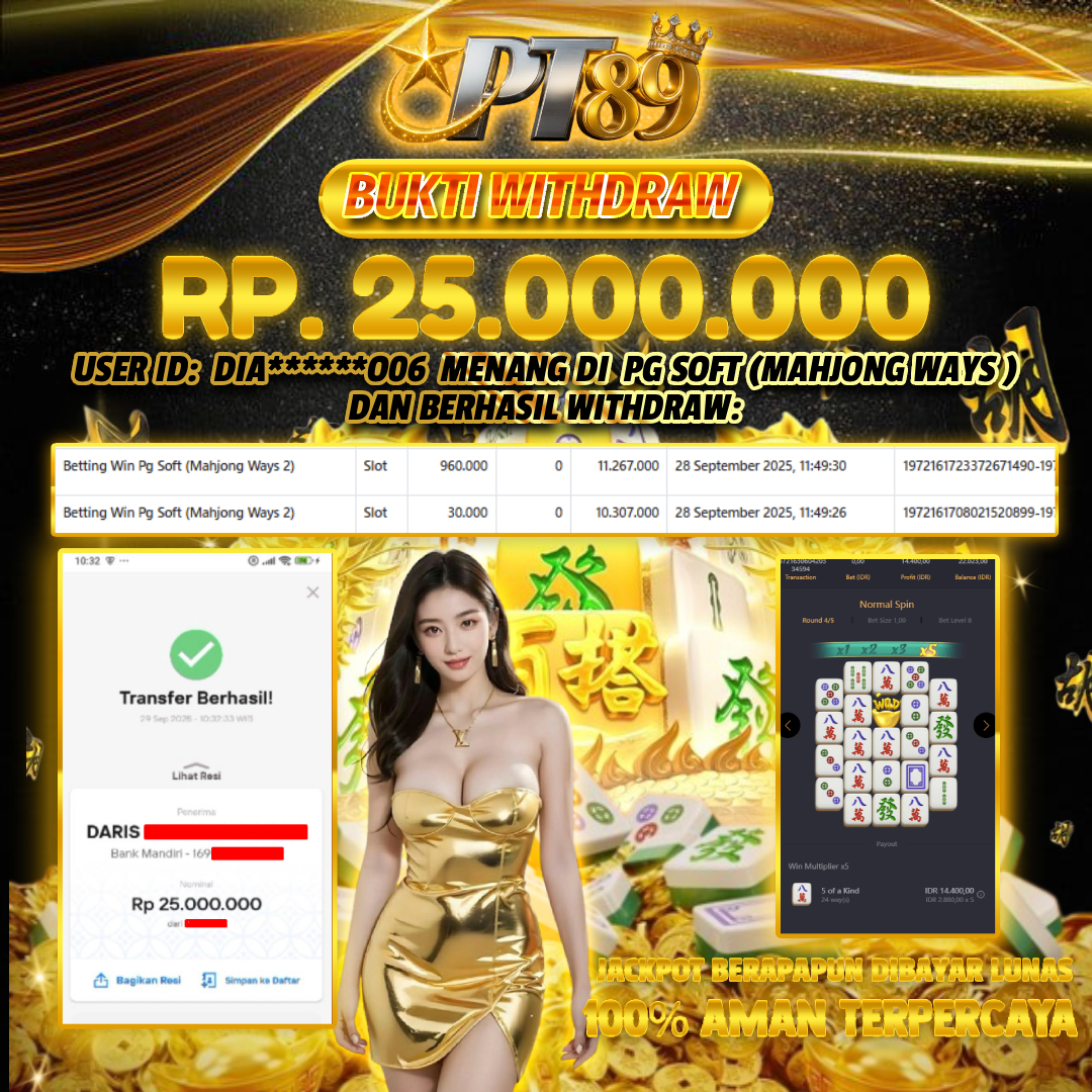 BUKTI WITHDRAW Mahjong Ways 2🀄- PG Soft	