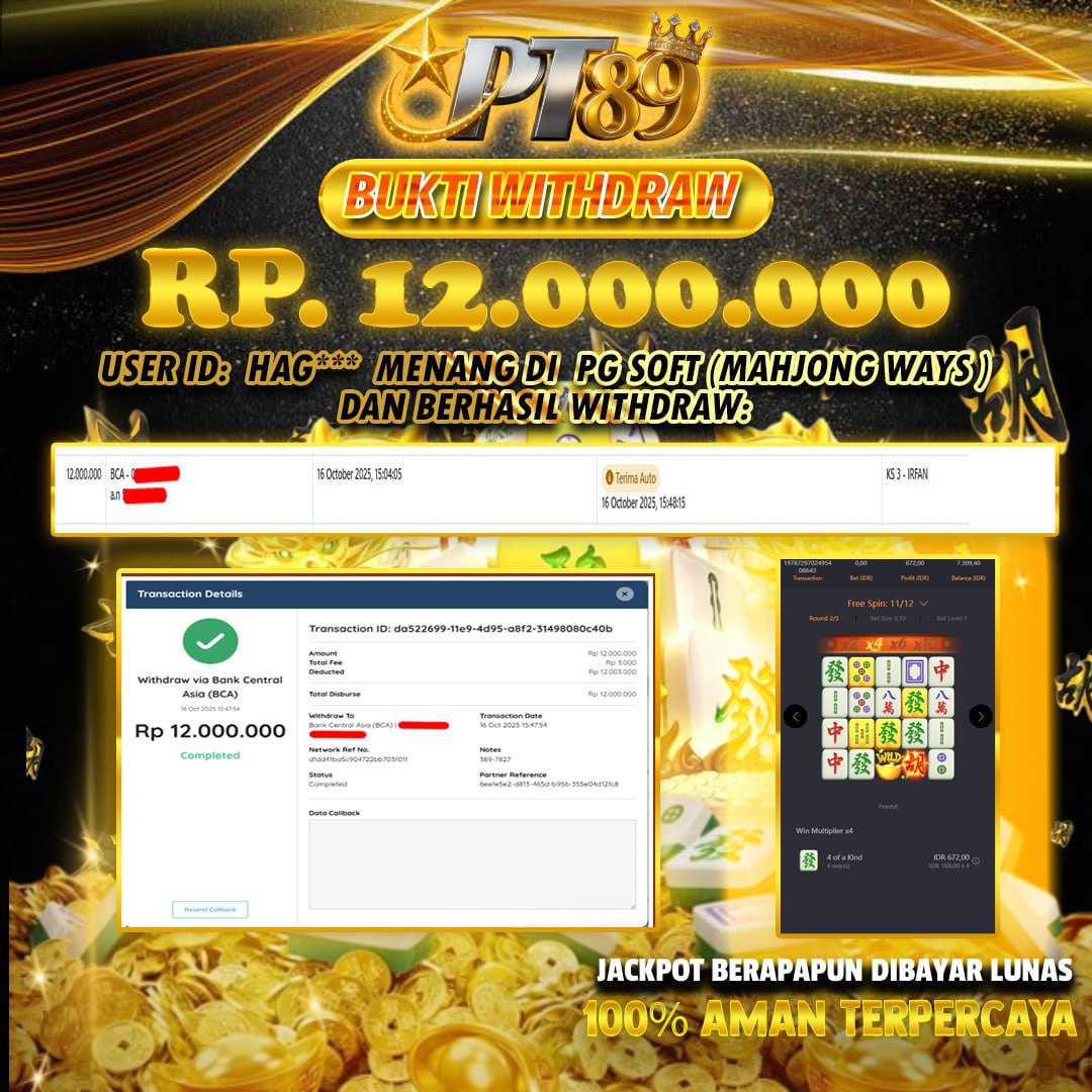 BUKTI WITHDRAW Mahjong Ways 2🀄🀄- PG Soft	