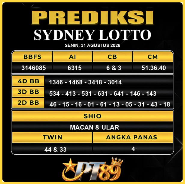 PREDIKSI TOGEL PT89