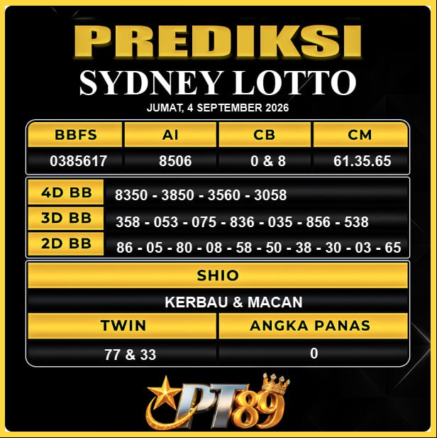 PREDIKSI TOGEL PT89