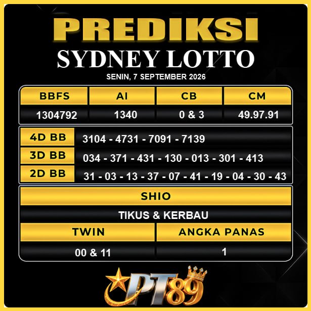 PREDIKSI TOGEL PT89
