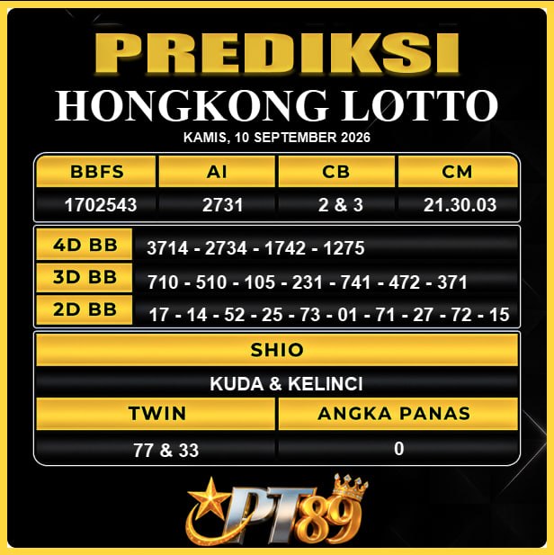 PREDIKSI TOGEL PT89