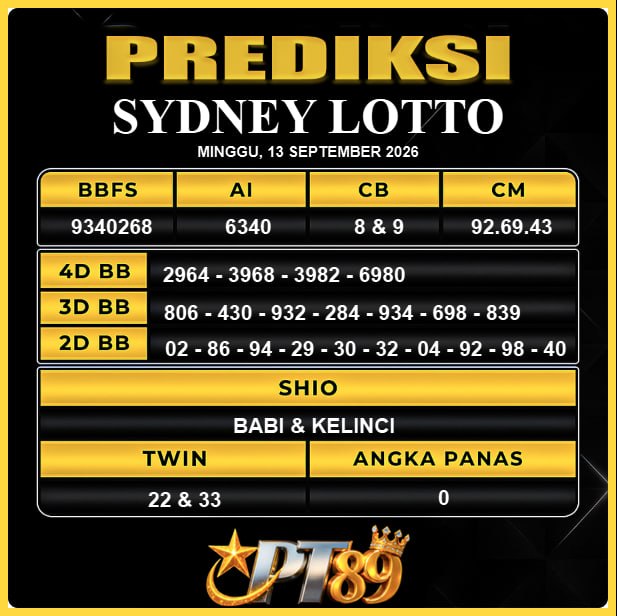 PREDIKSI TOGEL PT89