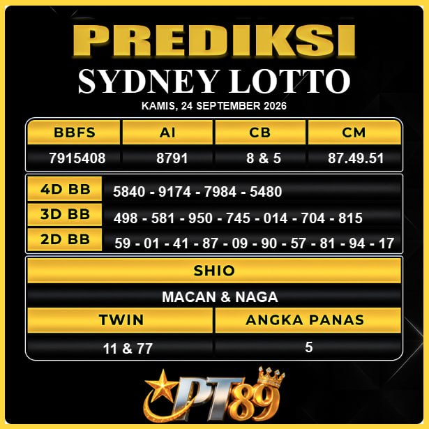 PREDIKSI TOGEL PT89